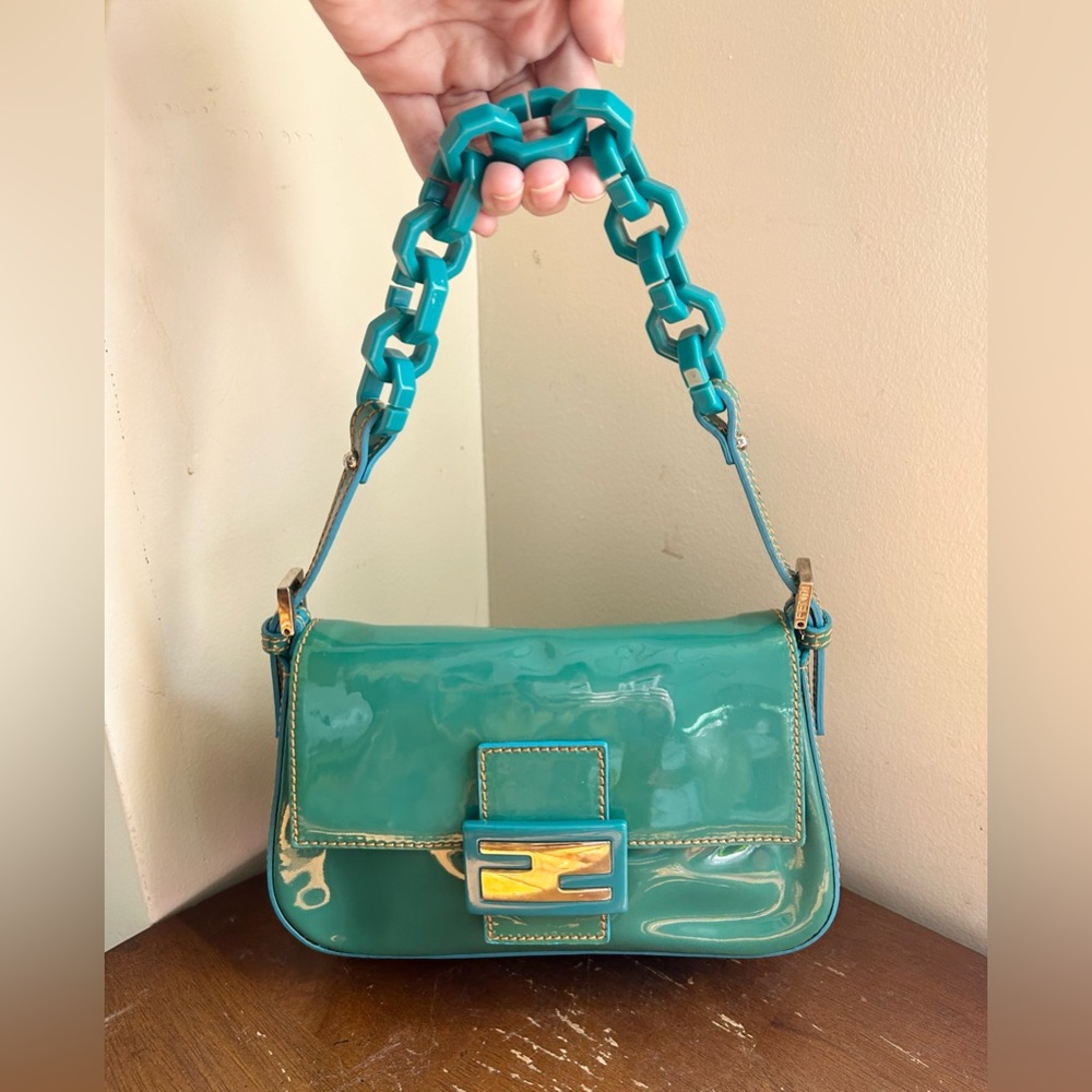 Fendi Mini Patent Leather Mama Forever Baguette